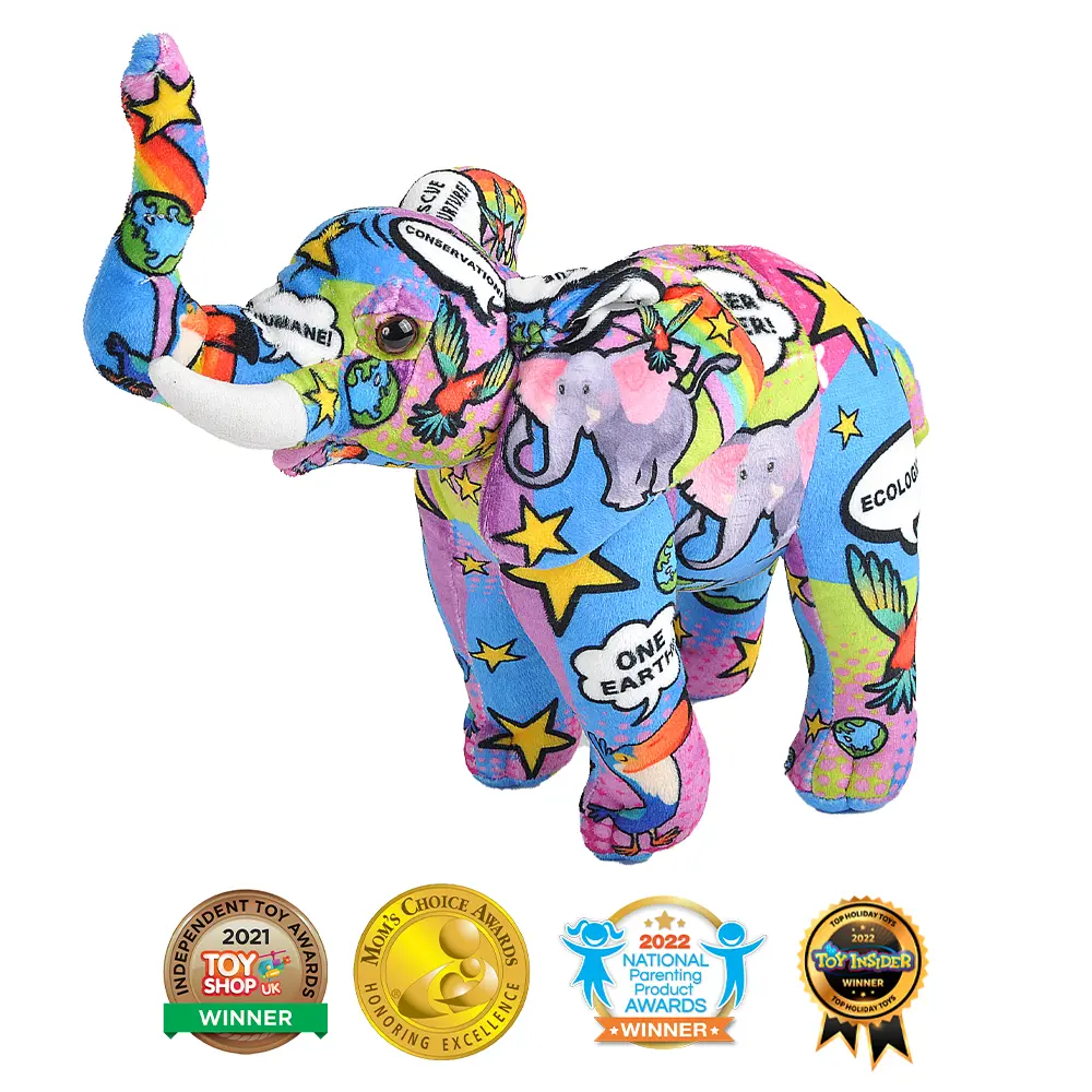 Wild replubic elefant - message from the world